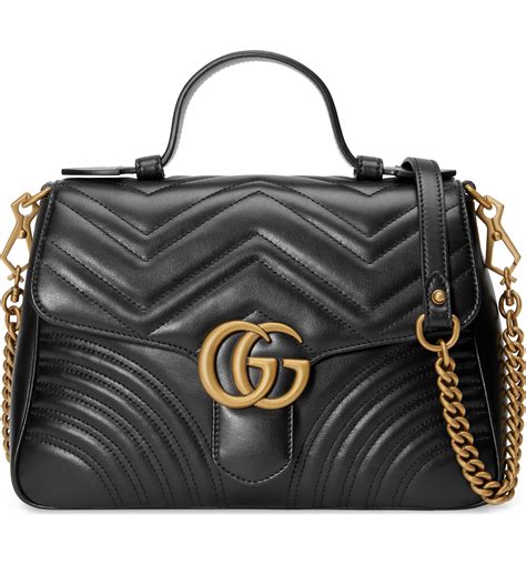 gucci small gg marmont top handle|Gucci Marmont large shoulder bag.